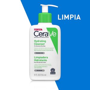 CERAVE LIMPIADOR HIDRATANTE FACIAL PIEL NORMAL FRASCO 236 ML