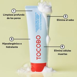 LIMPIADOR FACIAL TOCOBO COCONUT CLAY CLEANSING FOAM TUBO 150 ML