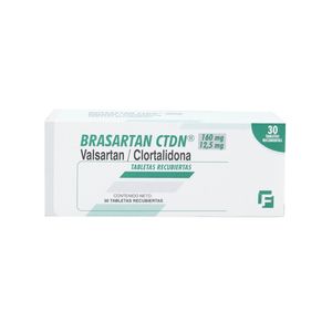BRASARTAN CTDN TABLETAS 160 MG/12.5 MG CAJA X 30 UNDS
