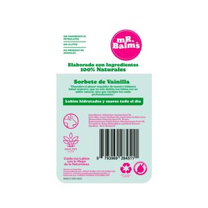 BALSAMO LABIAL MR BALMS SORBETE DE VAINILLA BARRA 4 G