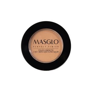 POLVO COMPACTO MASGLO PERFECT FINISH MEDIANO 1 CAJA 10 G