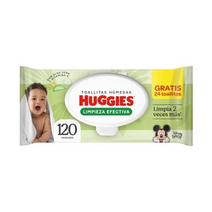 TOALLITAS HUGGIES LIMPIEZA EFECTIVA P.E BOLSA X 120 UNDS