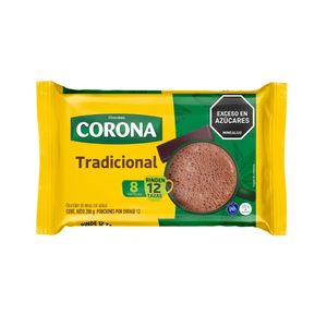 CHOCOLATE CORONA X 8 PASTILLAS BARRA 200 G