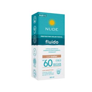 PROTECTOR SOLAR NUDE FACIAL FLUIDO COLOR SPF 60 TUBO 50 ML