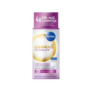 TONICO EXFOLIANTE NIVEA LUMINOUS GLOW INSTANTANEO CAJA 100 ML
