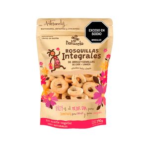 NATURELA ROSQUILLAS INTEGRALES ARROZ+SEMILLAS DE LINAZA Y CHIA DOYPACK 190 G