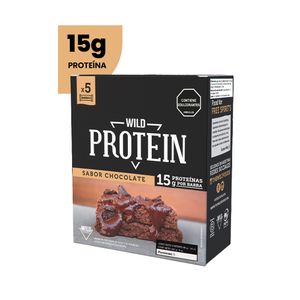 BARRA DE PROTEINA WILD PROTEIN CHOCOLATE CAJA X 5 UNDS