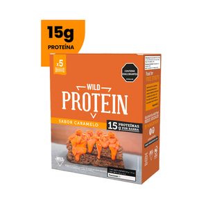 BARRA DE PROTEINA WILD PROTEIN CARAMELO CAJA X 5 UNDS