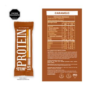 BARRA DE PROTEINA WILD PROTEIN CARAMELO CAJA X 5 UNDS