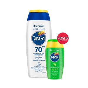 BLOQUEADOR TANGA SPF70 +GRATIS GEL AFTER SUN FRASCO 220ML+85ML