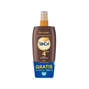 BRONCEADOR TANGA SPF4 ACEITE +GRATIS GEL AFTER SUN FRASCO 185ML+85ML