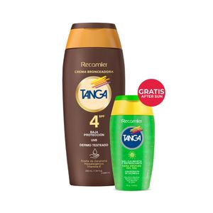 BRONCEADOR TANGA SPF4 CREMA +GRATIS GEL AFTER SUN FRASCO 220ML+85ML