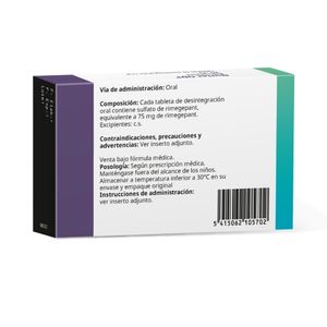 NURTEC ODT TABLETA 75 MG CAJA X 8 UNDS