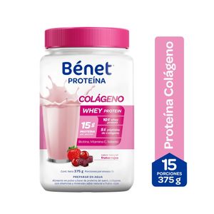 BENET PROTEINA POLVO FRUTOS ROJOS POTE 375 G