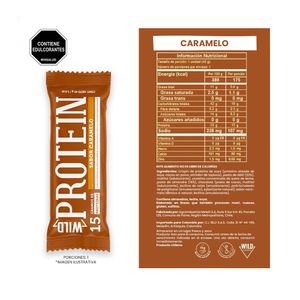 BARRA DE PROTEINA WILD PROTEIN CARAMELO CAJA X 5 UNDS