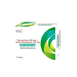 AMOXICILINA+ACIDO CLAVULANICO TABLETAS RECUBIERTAS 500MG/125MG CAJA X 14 UNDS