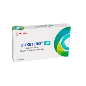 DUXETERO (DULOXETINA) (RG) CAPSULAS 30 MG CAJA X 30 UNDS