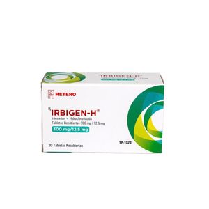 IRBIGEN HETERO (RG) TABLETAS RECUBIERTAS 300/12.5 MG CAJA X 30 UNDS