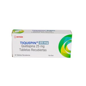 TIQUEPIN HETERO (RG) TABLETAS RECUBIERTAS 25 MG CAJA X 30 UNDS