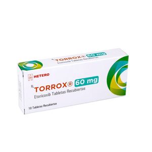 TORROX HETERO TABLETAS RECUBIERTAS 60 MG CAJA X 10 UNDS