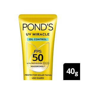 PROTECTOR SOLAR FACIAL PONDS OIL CONTROL FPS 50 TUBO 40 G