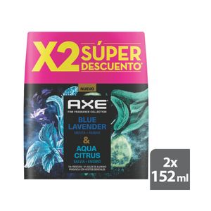 DESODORANTE AXE AQUA CITRUS + BLUE LAVENDER SPRAY X 2 UNDS