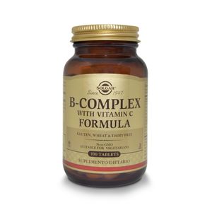 B-COMPLEX VITAMIN C SOLGAR TABLETAS FRASCO X 100 UNDS