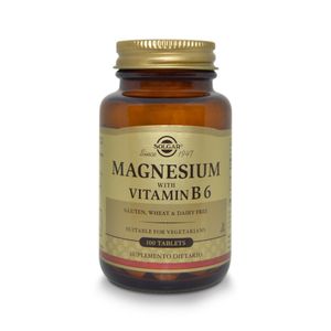 MAGNESIUM VITAMIN B6 TABLETAS SOLGAR FRASCO X 100 UNDS