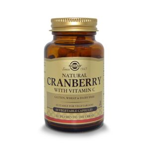 CRANBERRY VITAMINA C SOLGAR CAPSULAS VEGETALES FRASCO X 60 UNDS