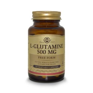 L-GLUTAMINE SOLGAR CAPSULAS VEGETALES 500 MG FRASCO X 50 UNDS