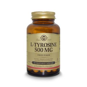 L-TYROSINE SOLGAR CAPSULAS VEGETALES 500 MG FRASCO X 50 UNDS