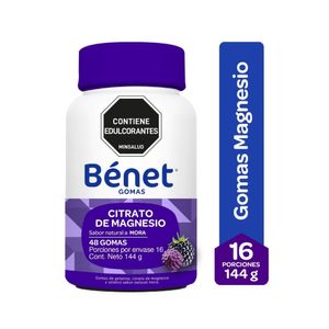 BENET CITRATO DE MAGNESIO GOMAS FRASCO 144 G