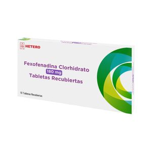 FEXOFENADINA HETERO TABLETAS 180 MG CAJA X 10 UNDS