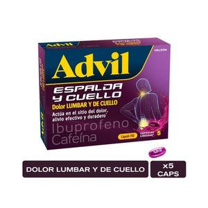 ADVIL ESPALDA Y CUELLO CAPSULA LIQUIDA CAJA X 5 UNDS