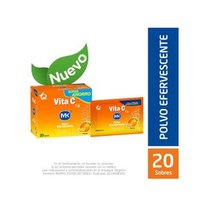 VITA C MK NARANJA POLVO 1 G CAJA X 20 SOBRES