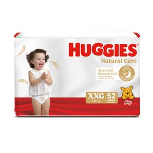 PAÑALES HUGGIES NATURAL CARE ETAPA 5 BOLSA X 52 UNDS