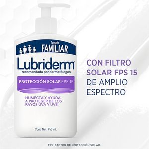 CREMA LUBRIDERM UV-15 FRASCO VÁLVULA 750 ML