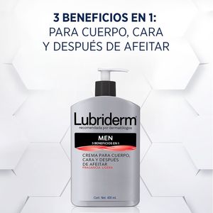 CREMA LUBRIDERM MEN CON FRAGANCIA FRASCO 400 ML