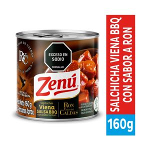 SALCHICHA VIENA ZENU BBQ SABOR A RON LATA 160 G