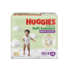 PAÑALES HUGGIES PANTS ACTIVE SEC ETAPA 4 BOLSA X 24 UNDS