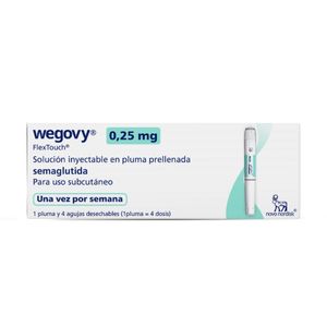 WEGOVY (CF) (RG) 0,25 MG/DOSIS SOLUCION INYECTABLE CAJA 1.5 ML