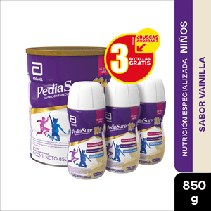 OFERTA PEDIASURE 10+ VAINILLA LATA 850 G+3 LIQUIDOS