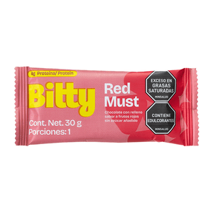 CHOCOLATINA  BITTY RED MUST FRUTOS ROJOS BOLSA 30 G