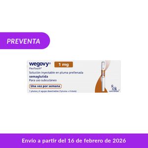 WEGOVY (CF) (RG) 1.0 MG/DOSIS SOLUCION INYECTABLE CAJA 3 ML