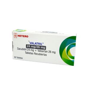 VALATRIL RG (SACUB VALSARTAN) TABLETAS 50 MG CAJA X 30 UNDS