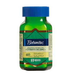CITRATO DE ZINC BOTANITAS TABLETAS 16.8 MG FRASCO X 60 UNDS