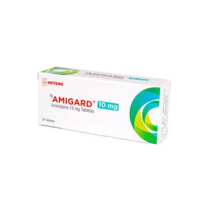 AMIGARD (AMLODIPINO) TABLETAS 10 MG CAJA X 30 UNDS