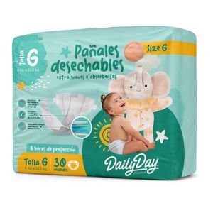 PAÑALES DAILYDAY TALLA G BOLSA X 30 UNDS