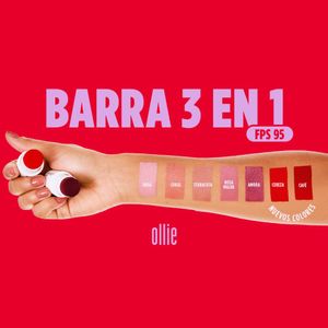 BARRA 3 EN 1 RUBOR, LABIAL Y SOMBRA FPS 95 CEREZA 4.5 G