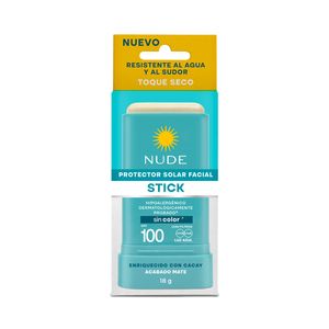 PROTECTOR SOLAR NUDE FACIAL SIN COLOR SPF 100 BARRA 18 G